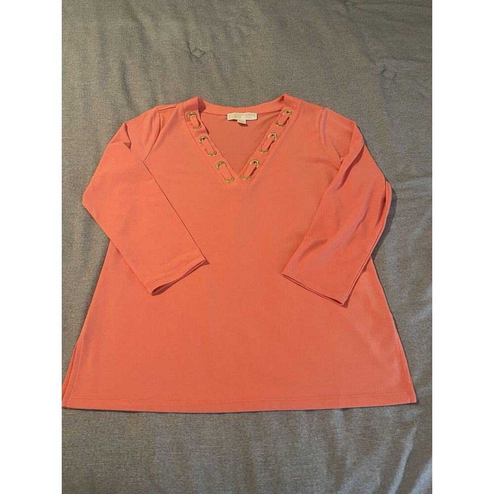 Michael Kors Women Orange Long Sleeve Top Size Small